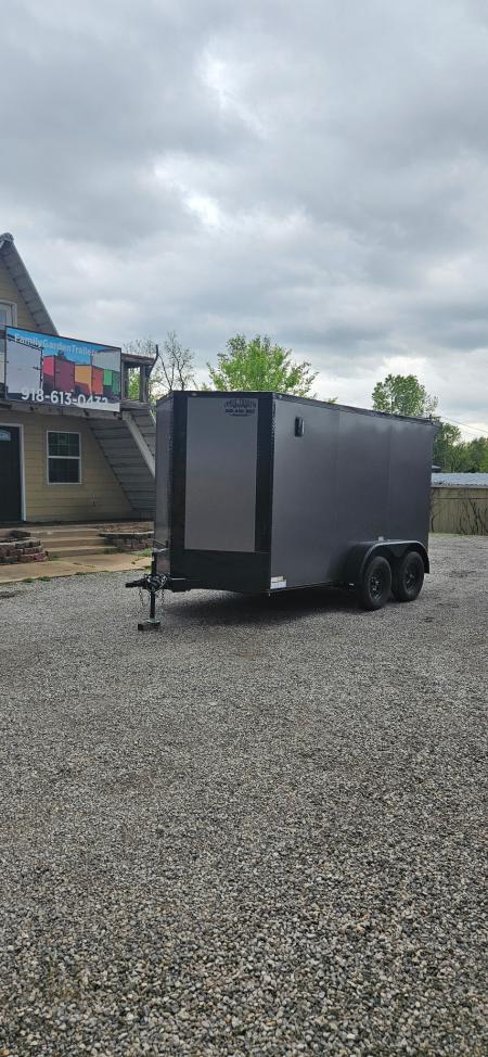 New 2026 Family Trailer 6x12 Tandem Axles Cargo / Enclosed Trailer-Screwless Exterior-Blackout Pkg- Rear Spoiler