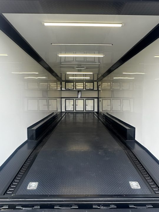 New 2026 Luxe 8.5x28 Race Trailer-Finished Interior-5200LB Triple Torsion-- Bogey Wheels-Recessed E Track