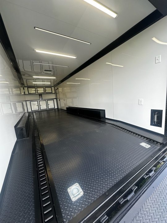 New 2026 Luxe 8.5x28 Race Trailer-Finished Interior-5200LB Triple Torsion-- Bogey Wheels-Recessed E Track