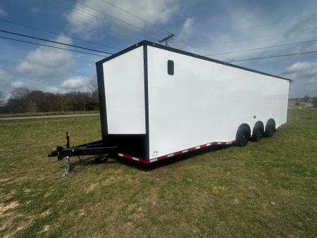 New 2026 Luxe 8.5x28 Race Trailer-Finished Interior-5200LB Triple Torsion-- Bogey Wheels-Recessed E Track