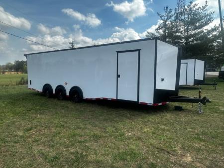 New 2026 Luxe 8.5x28 Race Trailer-Finished Interior-5200LB Triple Torsion-- Bogey Wheels-Recessed E Track