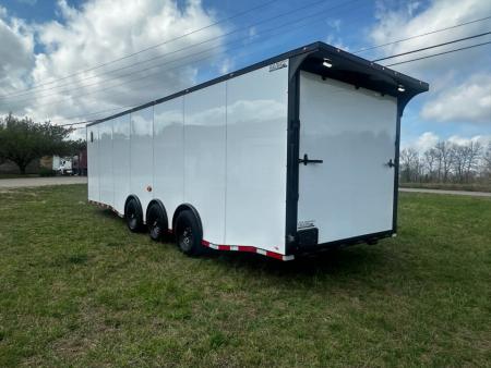 New 2026 Luxe 8.5x28 Race Trailer-Finished Interior-5200LB Triple Torsion-- Bogey Wheels-Recessed E Track
