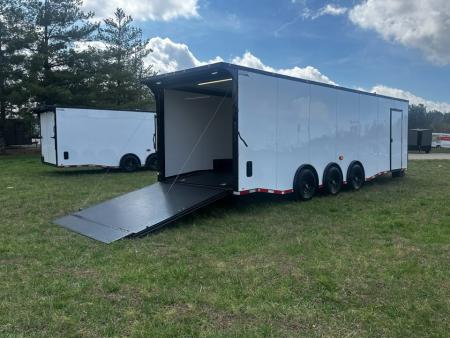 New 2026 Luxe 8.5x28 Race Trailer-Finished Interior-5200LB Triple Torsion-- Bogey Wheels-Recessed E Track
