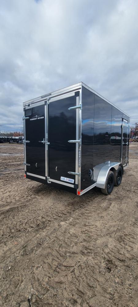 New 2026 US Cargo 7X14 BLACK 7K BARN DOOR Cargo / Enclosed Trailer