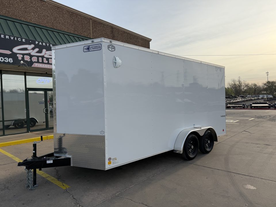 New #055972 2026 FOREST RIVER TA2 7 X 16 TANDEM AXLE 7K ENCLOSED W/ REAR RAMP DOOR