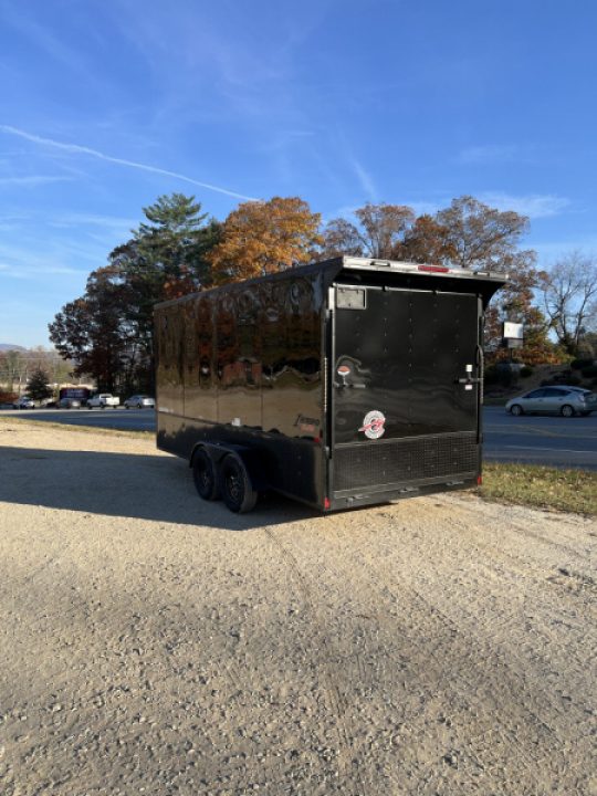 New 2026 Homesteader Trailers / 716IT Intrepid OHV / 7' Int. Ht. / ..080 Black Alum Poly Core w/ Black Out Pkg / 32" Side Door / 4 Recessed Floor D-Rings / 78" Extra Wide Rear Ramp Door
