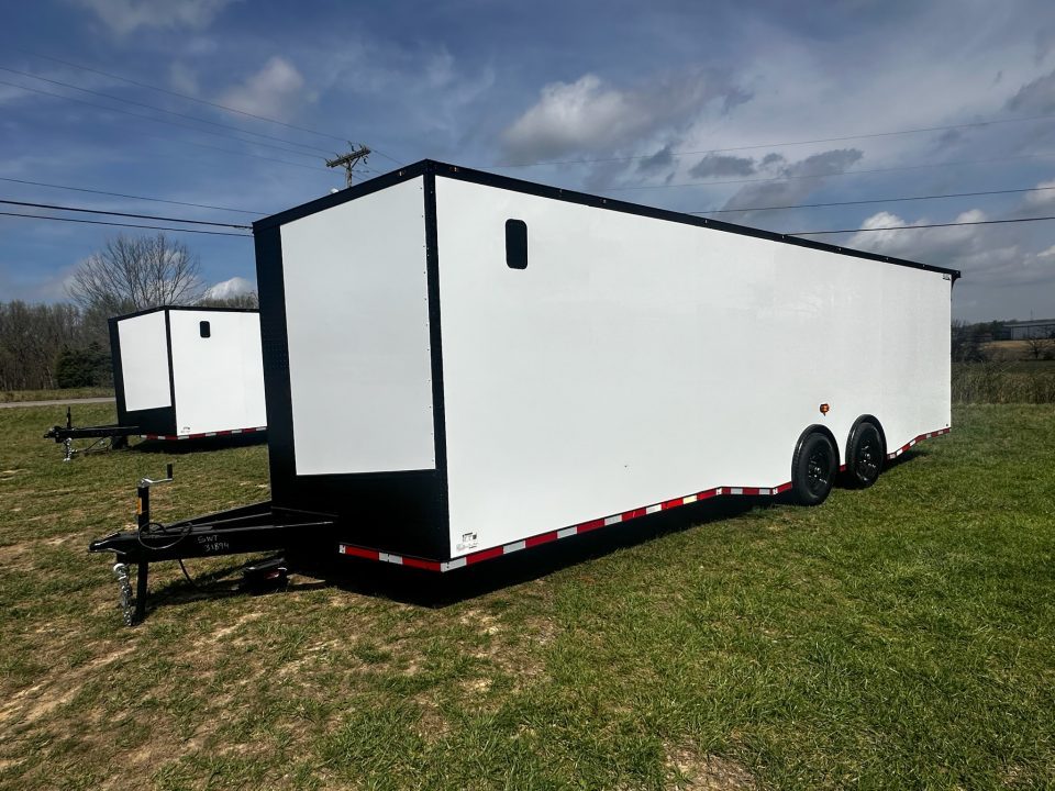 New 2026 Luxe 8.5x28 Race Trailer -Finished Interior-7000LB Spread Torsion-Heavy Duty Ramp- Black Ceiling