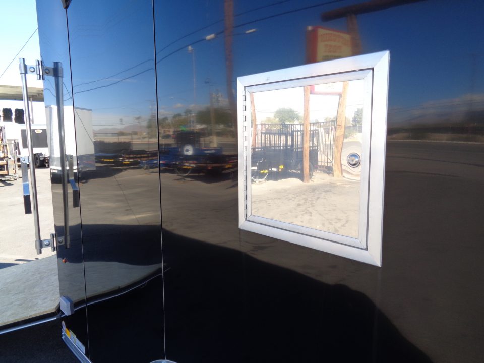 Used 2025 Look * K-SEMI10217-070 * 8.5x17 V-Nose Tandem Axle Enclosed Snow Mobile Trailer