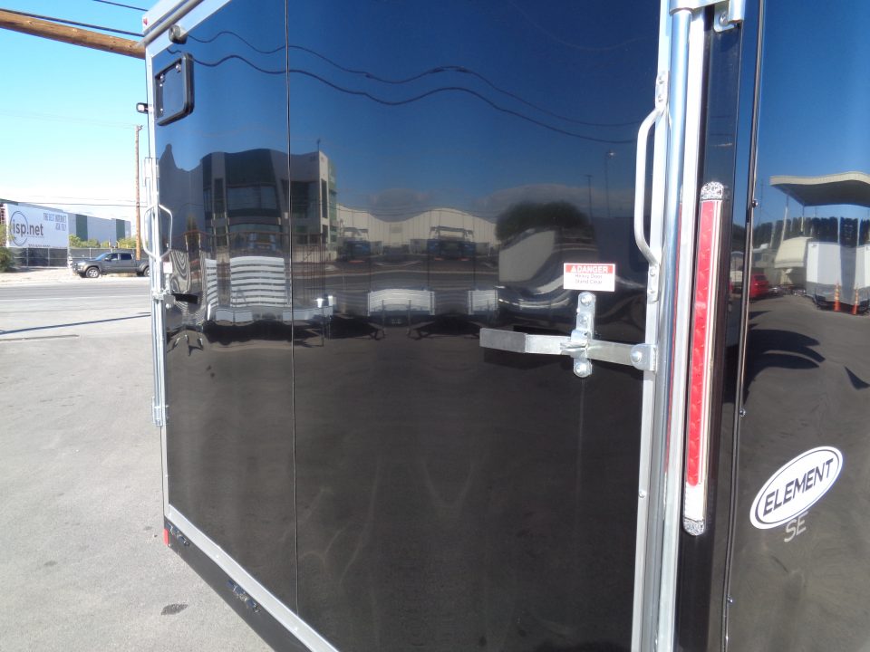 Used 2025 Look * K-SEMI10217-070 * 8.5x17 V-Nose Tandem Axle Enclosed Snow Mobile Trailer