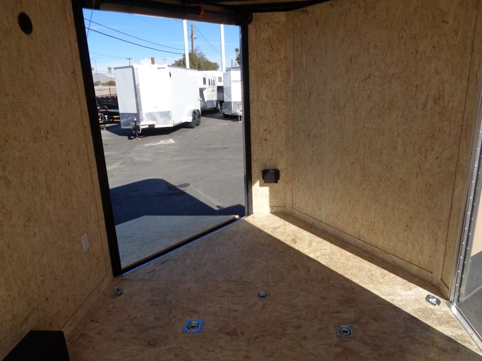 Used 2025 Look * K-SEMI10217-070 * 8.5x17 V-Nose Tandem Axle Enclosed Snow Mobile Trailer