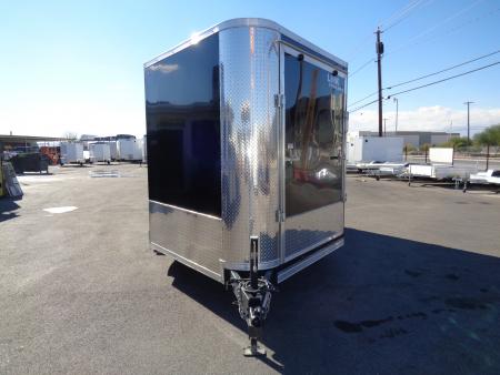 Used 2025 Look * K-SEMI10217-070 * 8.5x17 V-Nose Tandem Axle Enclosed Snow Mobile Trailer