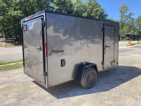 New 2026 Homesteader Trailer / 612IS / 6' wide x 12' Long / 32" Side Door / Ramp Rear Door / 6' Interior Height / .030 Gray Aluminum/ Blacked Out Package