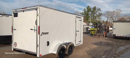 New 2026 Homesteader Trailers / 714IT Intrepid / 6'6"" Interior Height / .030 White Aluminum / Ramp Rear Door / 32" Side Door / Recessed Floor D-Rings