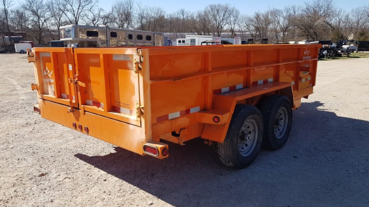 Used 2022 Snake River 82x14 Scissor Dump 10K Dump Trailer