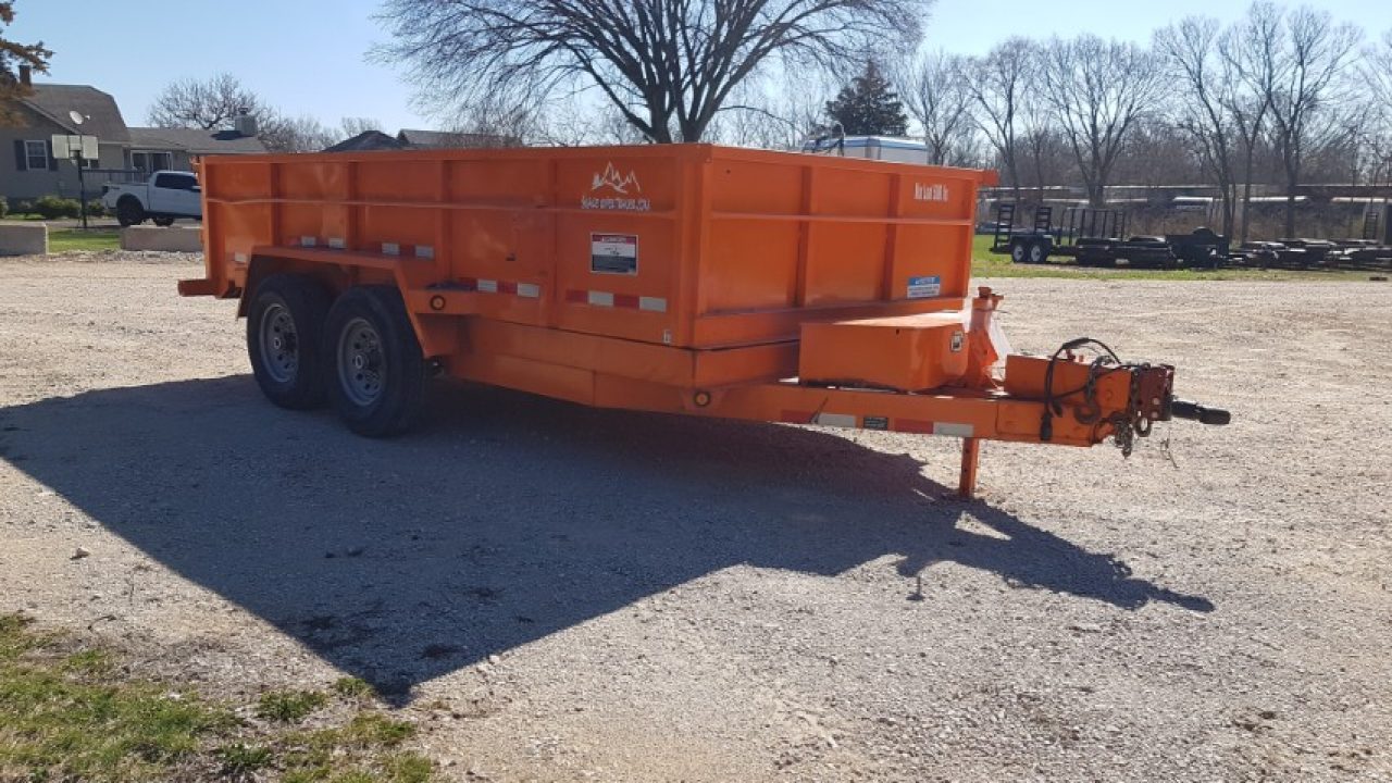 Used 2022 Snake River 82x14 Scissor Dump 10K Dump Trailer
