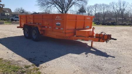 Used 2022 Snake River 82x14 Scissor Dump 10K Dump Trailer