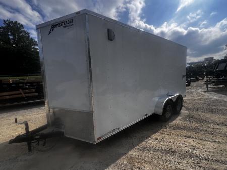 New 2026 Homesteader Trailers / 714IT Intrepid / 6'6"" Interior Height / .030 White Aluminum / Ramp Rear Door / 32" Side Door