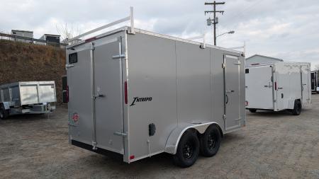 New 2026 Homesteader 7x14 Intrepid V-Nose Cargo Trailer w/ Barn Doors & Ladder Racks