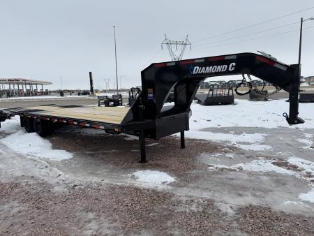 New 2026 Diamond C Trailers 32' FMAX212 Hydraulic Tail Flatbed Trailer