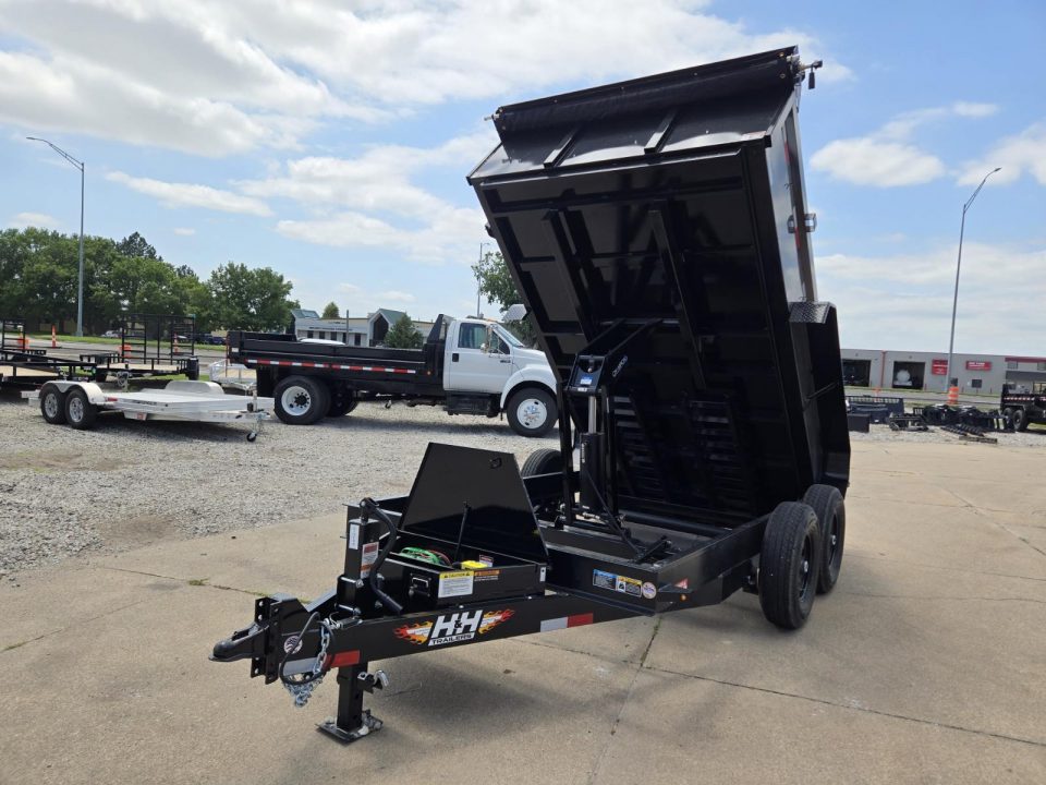 New 2026 H&H Trailers 83x12 Industrial Dump Trailer 14K Scissor Dump Trailer