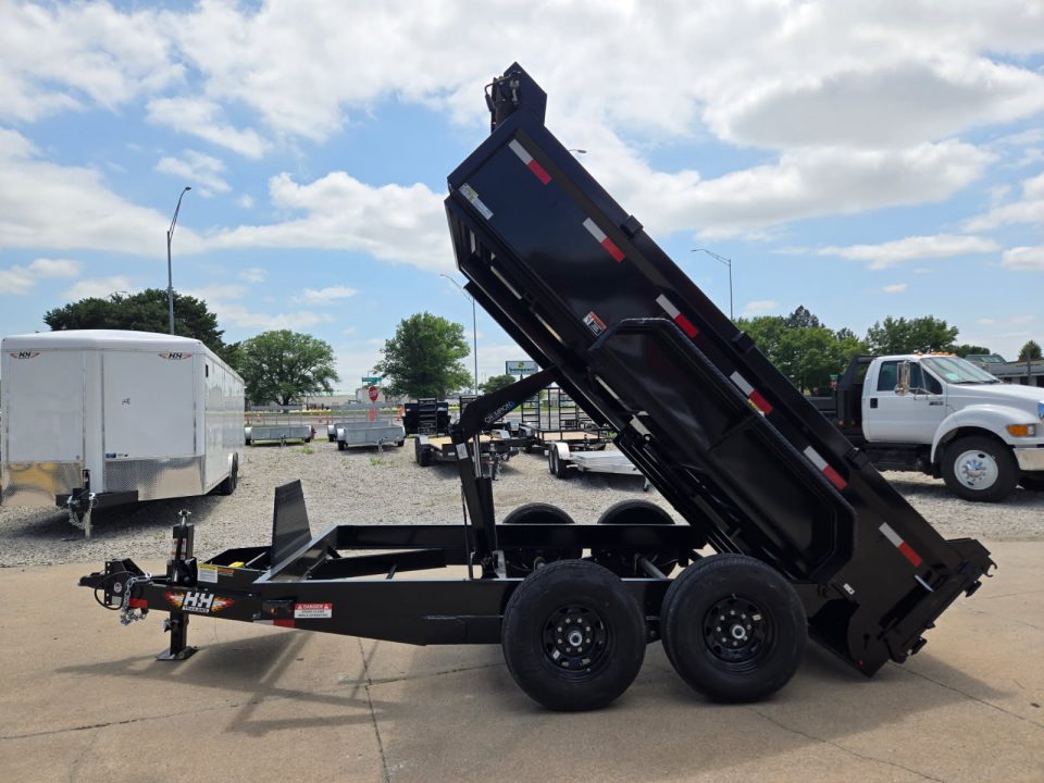 New 2026 H&H Trailers 83x12 Industrial Dump Trailer 14K Scissor Dump Trailer