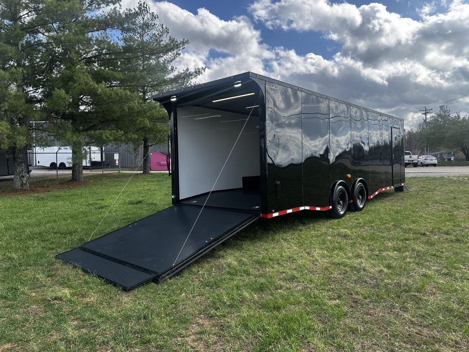 New 2026 Luxe 8.5x28 Race Trailer -Finished Interior-7000LB Spread Torsion-Heavy Duty Ramp- Black Ceiling