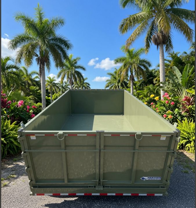 Used 2026 Panther Cargo 20K GVWR Gooseneck Dump Trailer – 8.5x20 Army Green Heavy-Duty Hauler Dump Trailer