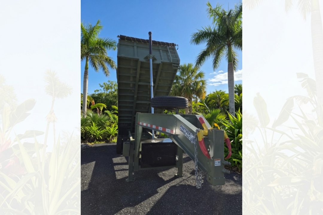 Used 2026 Panther Cargo 20K GVWR Gooseneck Dump Trailer – 8.5x20 Army Green Heavy-Duty Hauler Dump Trailer