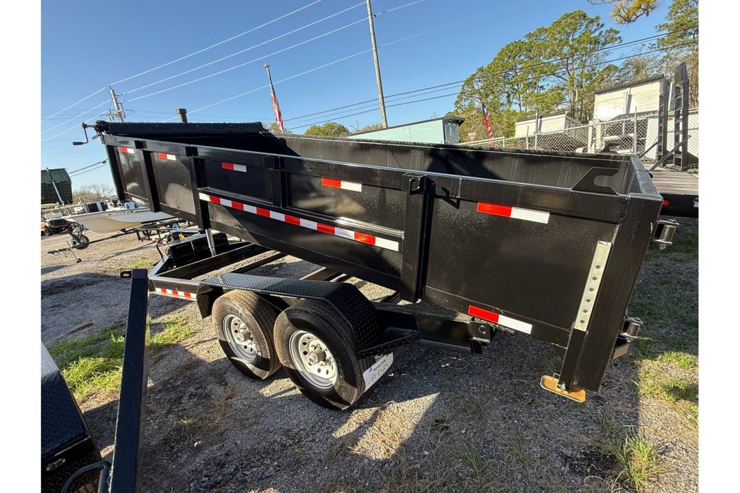 New 2025 Panther Cargo LLC 7x14 Tandem Axle Dump Trailer – 14,000 lb GVWR | Black Heavy Duty Dump Trailer