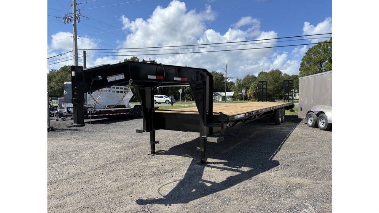 Used 2026 Panther Cargo 40 ft Gooseneck Trailer 36 + 4 Dovetail with Heavy Duty Ramps