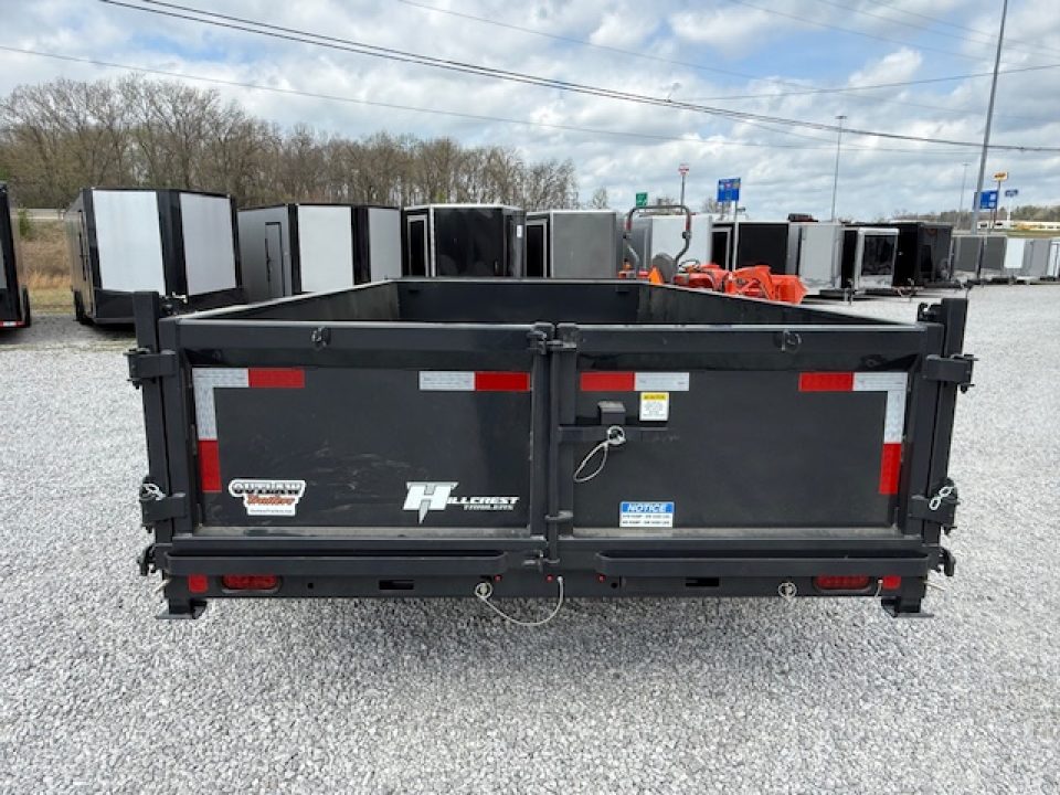 New Hillcrest Dump 7x14 14k 2' W/ HD Tube Ramps & Hydraulic Jack