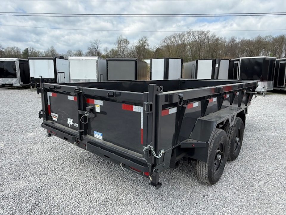 New Hillcrest Dump 7x14 14k 2' W/ HD Tube Ramps & Hydraulic Jack