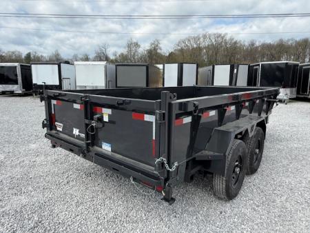 New Hillcrest Dump 7x14 14k 2' W/ HD Tube Ramps & Hydraulic Jack