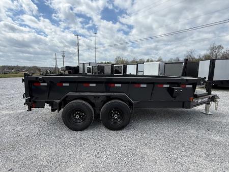 New Hillcrest Dump 7x14 14k 2' W/ HD Tube Ramps & Hydraulic Jack