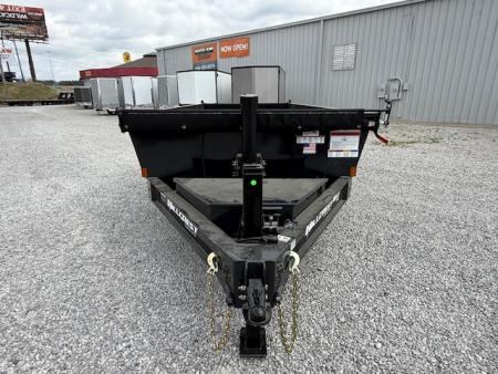 New Hillcrest Dump 7x16 14k 2' BP W/ HD Tube Ramps & Hydraulic Jack