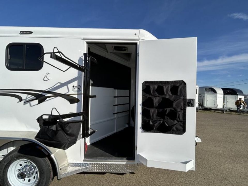New 2027 Trails West Adventure MX II 2-Horse Trailer- Swing-out Saddle Rack
