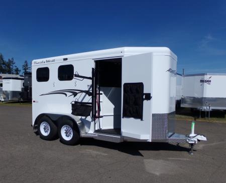 New 2027 Trails West Adventure MX II 2-Horse Trailer- Swing-out Saddle Rack