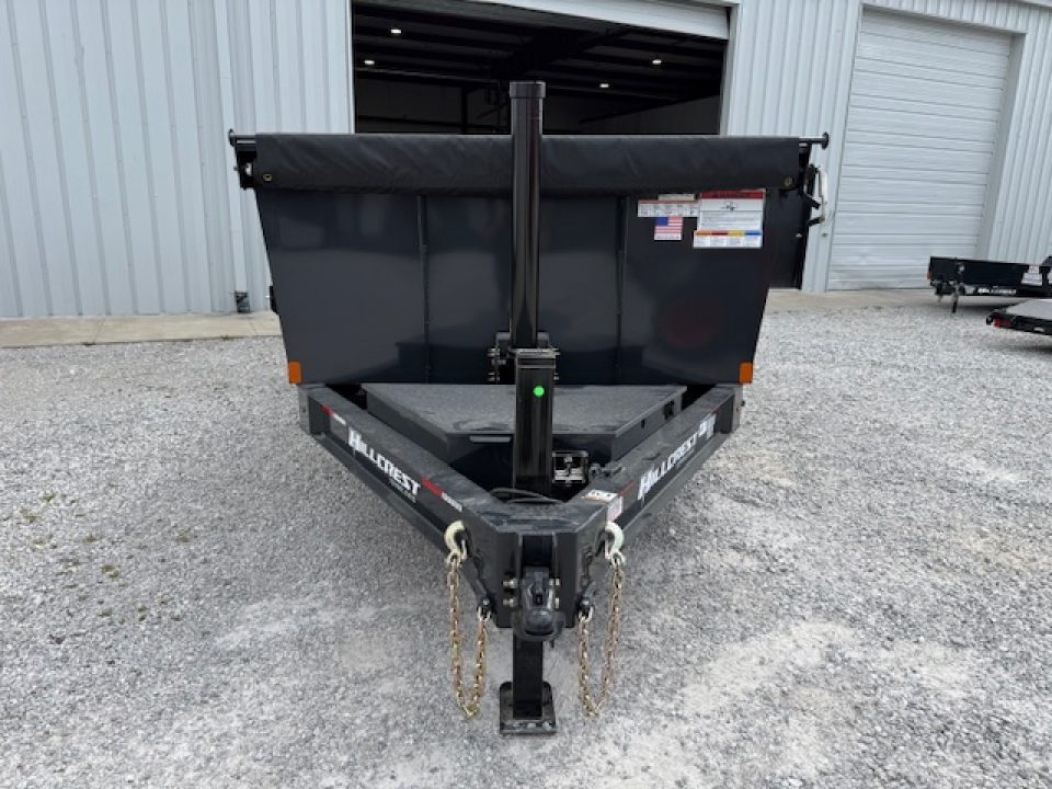 New Hillcrest Dump 7x16 14k 40" Sides BP W/ HD Tube Ramps & Hydraulic Jack