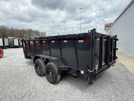 New Hillcrest Dump 7x16 14k 40" Sides BP W/ HD Tube Ramps & Hydraulic Jack
