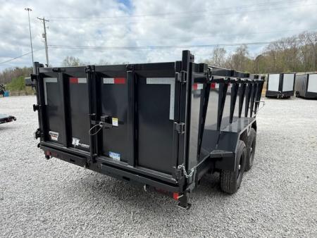 New Hillcrest Dump 7x16 14k 40" Sides BP W/ HD Tube Ramps & Hydraulic Jack