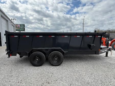 New Hillcrest Dump 7x16 14k 40" Sides BP W/ HD Tube Ramps & Hydraulic Jack