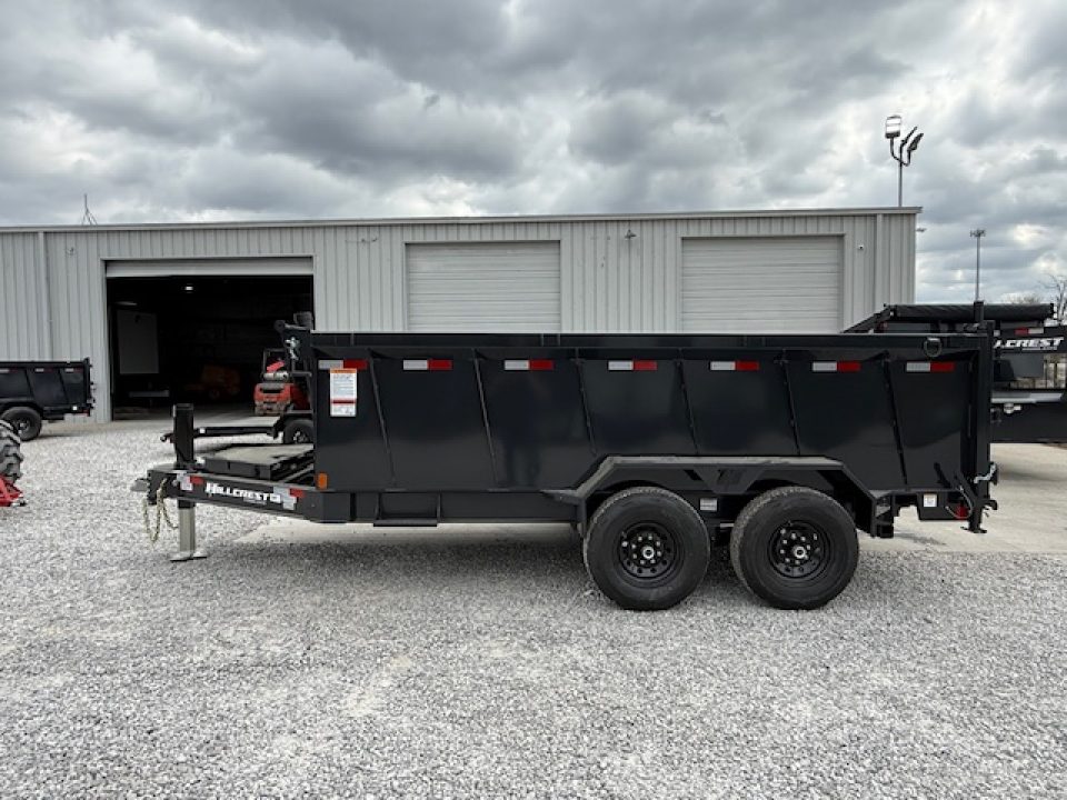 New Hillcrest Dump 7x14 14K 40" W/ Hyd Jack & HD Tube Ramps