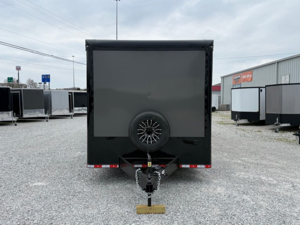 New Outlaw Light Race 8.5x30 12K Charcoal Black-Out W/ Awning & Escape Door W/ RS CABINETS