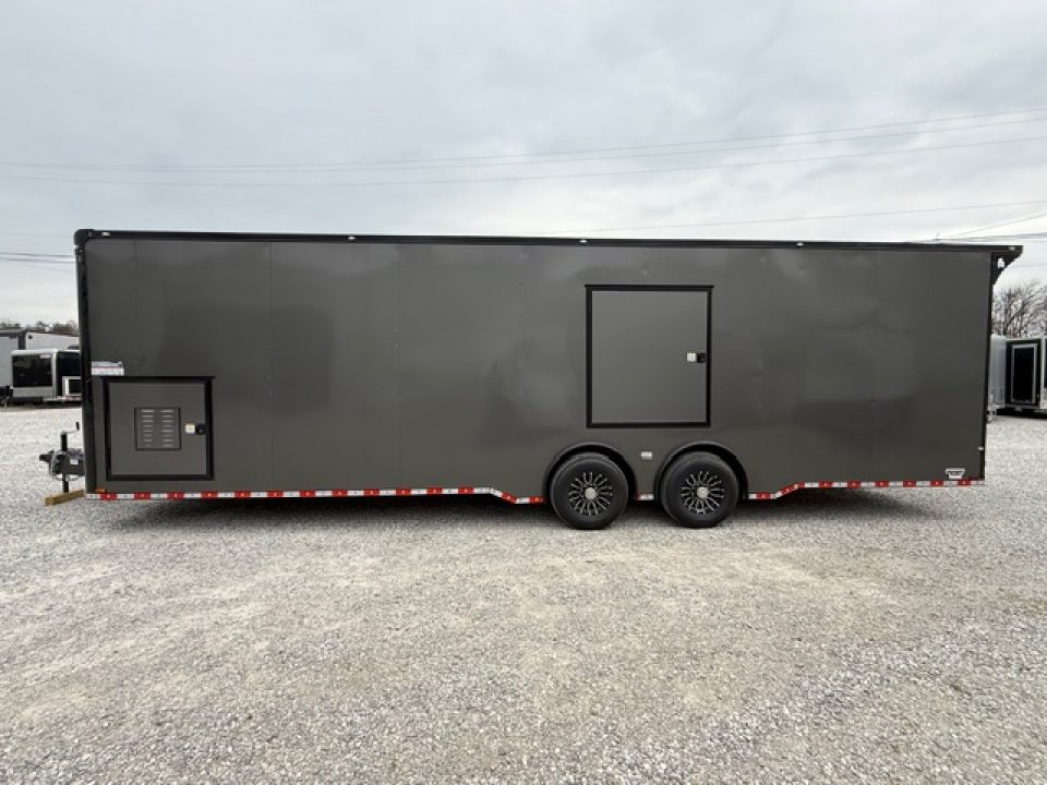 New Outlaw Light Race 8.5x30 12K Charcoal Black-Out W/ Awning & Escape Door W/ RS CABINETS