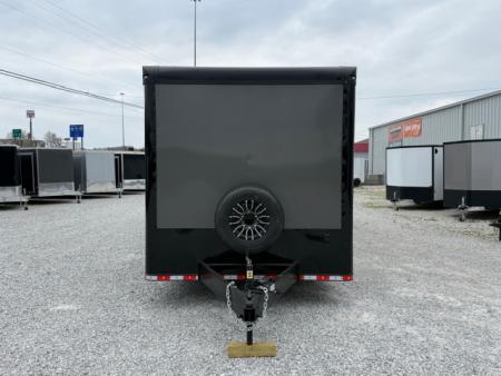 New Outlaw Light Race 8.5x30 12K Charcoal Black-Out W/ Awning & Escape Door W/ RS CABINETS