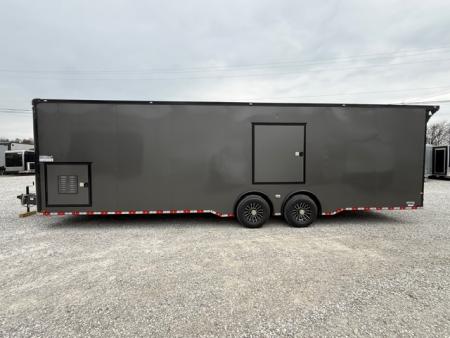 New Outlaw Light Race 8.5x30 12K Charcoal Black-Out W/ Awning & Escape Door W/ RS CABINETS