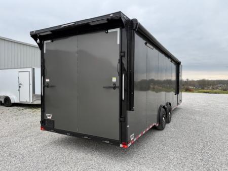 New Outlaw Light Race 8.5x30 12K Charcoal Black-Out W/ Awning & Escape Door W/ RS CABINETS