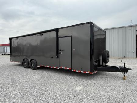 New Outlaw Light Race 8.5x30 12K Charcoal Black-Out W/ Awning & Escape Door W/ RS CABINETS