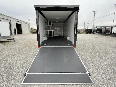 New Outlaw Light Race 8.5x30 12K Charcoal Black-Out W/ Awning & Escape Door W/ RS CABINETS