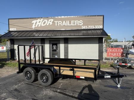 New 2026 6'4 X12 TA 7K Utility Trailer - TUBE TOP with Ramp